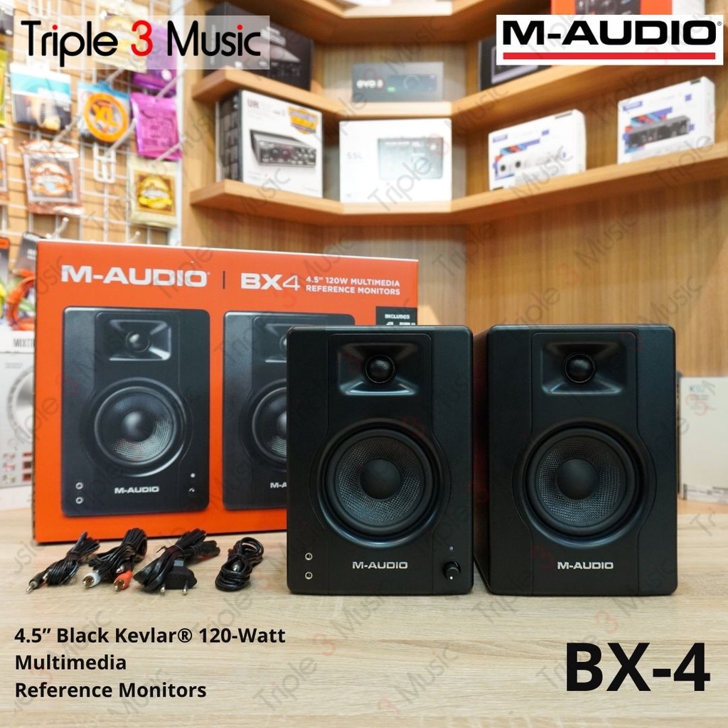 M-AUDIO BX4 BX-4 4.5 inch Pair Speaker Monitor Flat Original