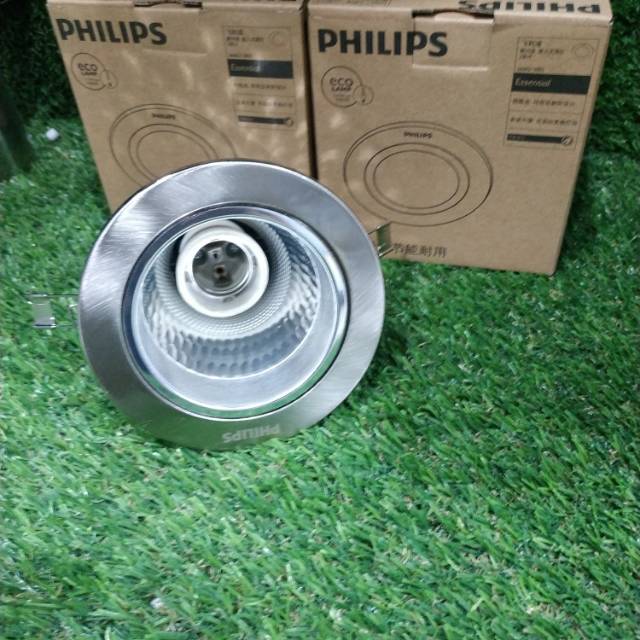 DOWNLIGHT PHILIPS 2.5 inch 66661 RUMAH LAMPU RECESSEND WARNA PUTIH DAN NICKEL