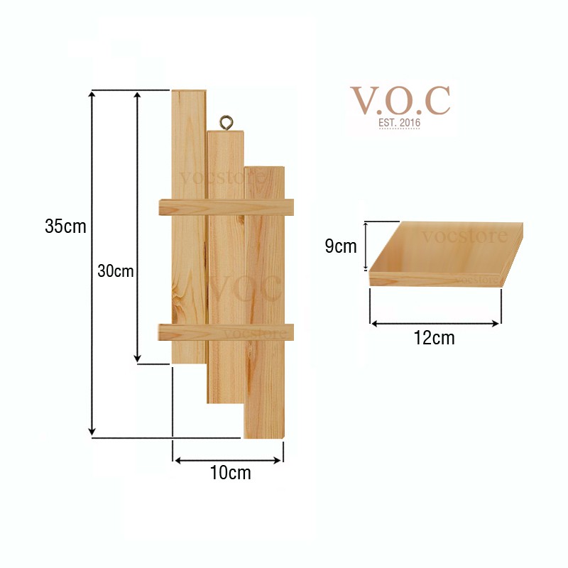 Tempat Hiasan Dinding Kayu Rak Gantung Casual