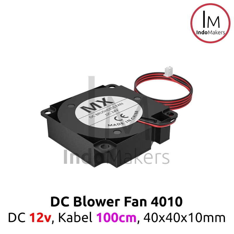DC Blower Fan / Turbo Fan 4010 DC 12V 2 pin Kabel 100cm