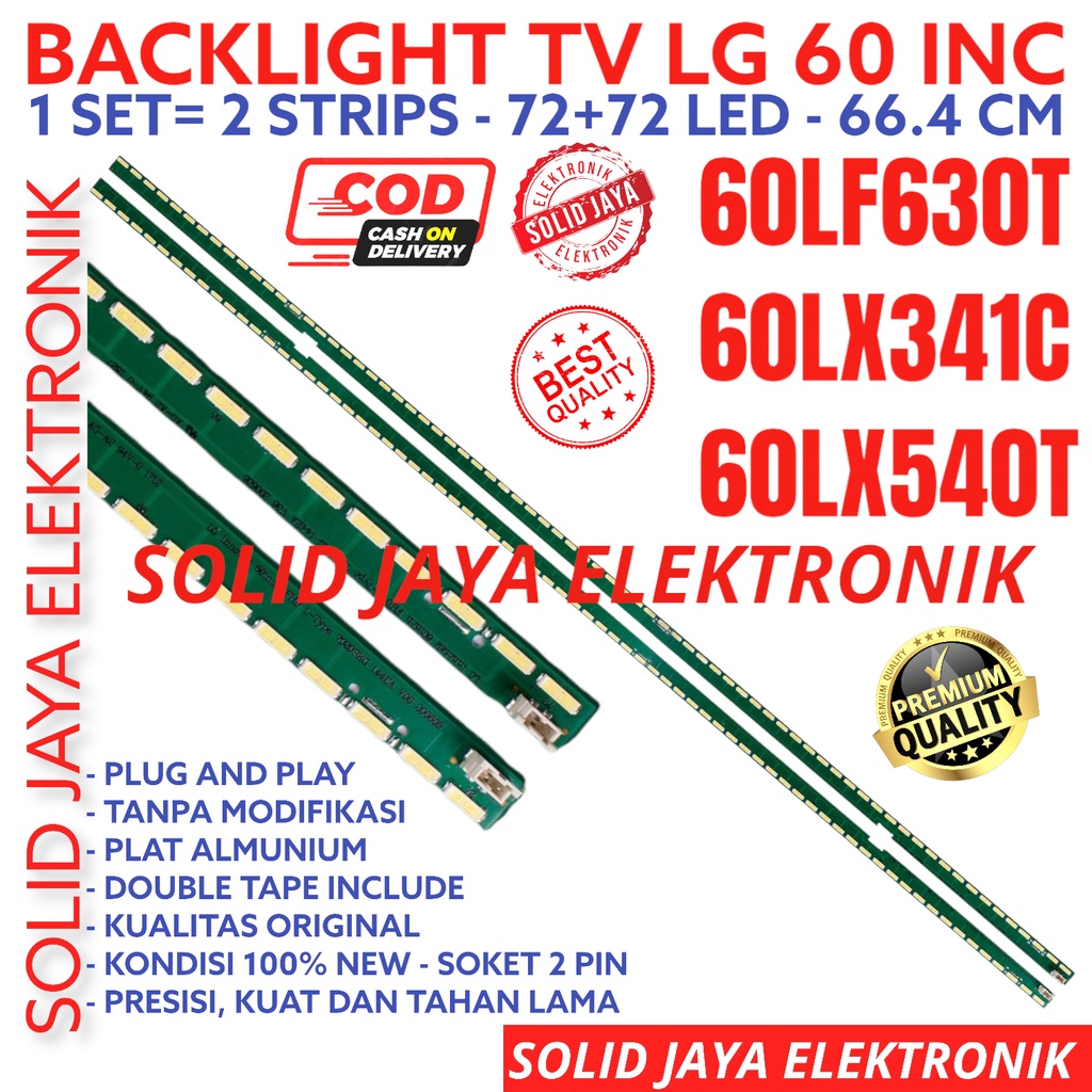 BACKLIGHT TV LED LG 60 INC 60LF630 60LX341 60LX540 60LF630T 60LX341C 60LX540T T V 60LF 60LX LAMPU BL SMD STRIP STRIPS LIDI SMD 60INCH 60INC 60IN 60 INCH IN LG FULL SET 72K 72K