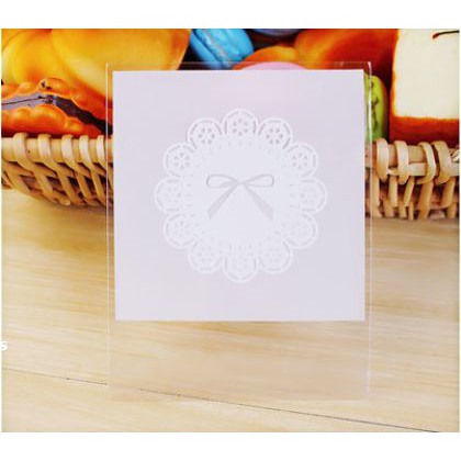 

PLASTIK COOKIES KUE COKLAT PERMEN FANCY - 10X10 SIMPLE LACE