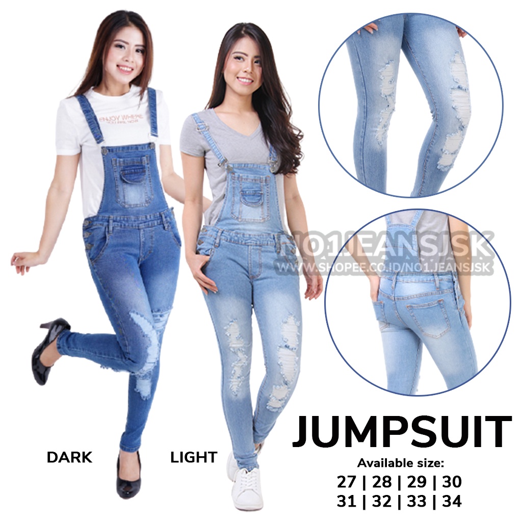 BISA COD JUMPSUIT JEANS WANITA | CELANA KODOK JEANS WANITA | CELANA KODOK SOBEK | JUMPSUIT KEKINIAN