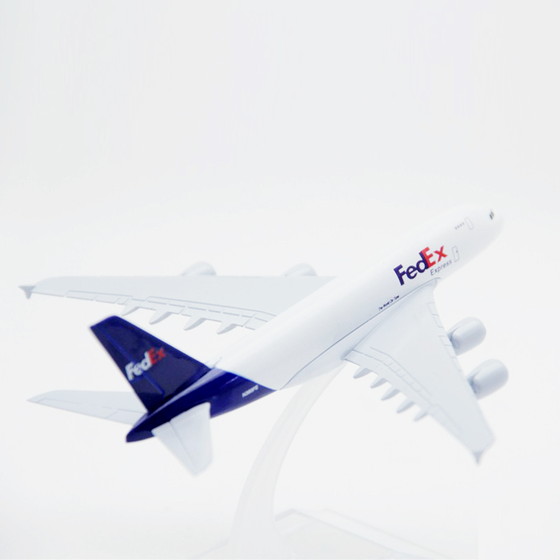 Fedex A380 Model Pesawat Airbus 380 Bahan Metal Ukuran 16CM