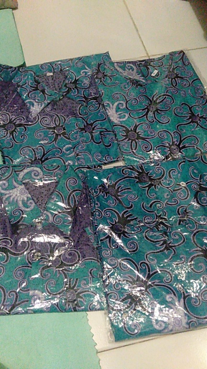 Sania Ruffle Batik Couple Keluarga Ori Jowi Dnt Termurah Bisa Dipisah Cumi Biru Seragam Batik
