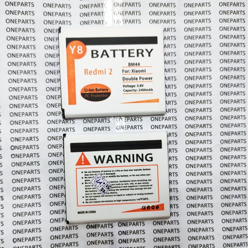 BAT BATTERY BATERAI BATERE XIAOMI REDMI 2 BM44 Y8 DOUBLE POWER