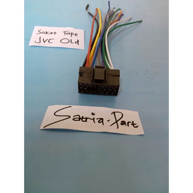 Soket head unit JVC old kabel socket tape jvc lama