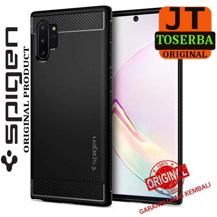 CASE SAMSUNG NOTE 10 NOTE 10 PLUS SOFT CASE SPIGEN ORIGINAL RUGGED ARMOR CASING SLIM ANTI SHOCK