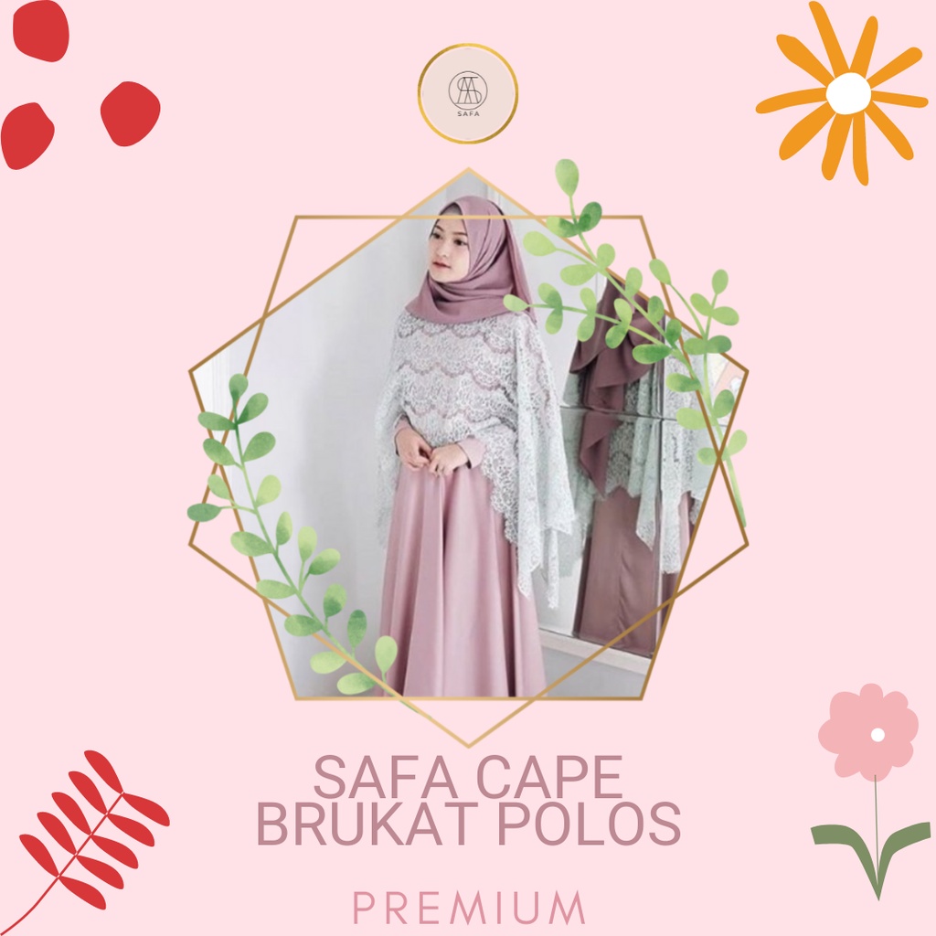 SAFA Cape Brukat Polos Premium
