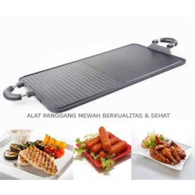 Multy grill pan pemanggang anti lengket bahan teflon alat panggang