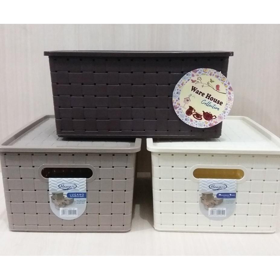 Keranjang Plastik Tutup Lugano 9250 S Hawaii /Keranjang Dengan Tutup Plastik