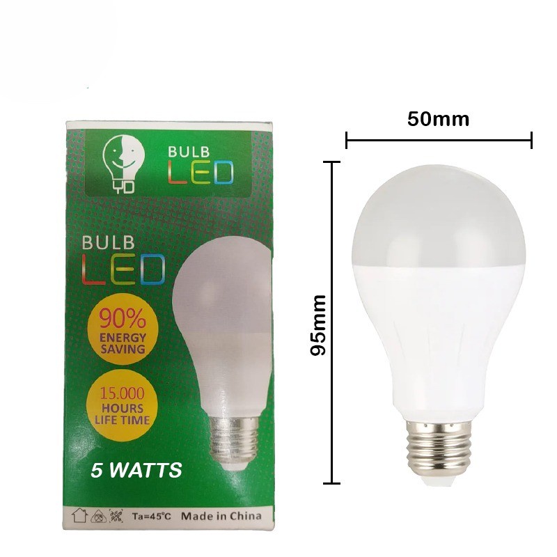 Lampu LED Bulb 5500K Bohlam Lampu Putih Terang 3Watt / 5Watt / 7watt 9