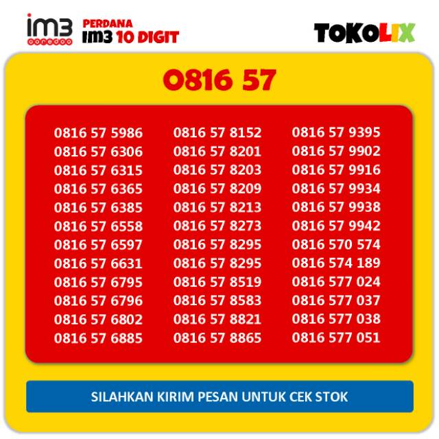 IM3 Ooredoo 10 Digit Cantik 12