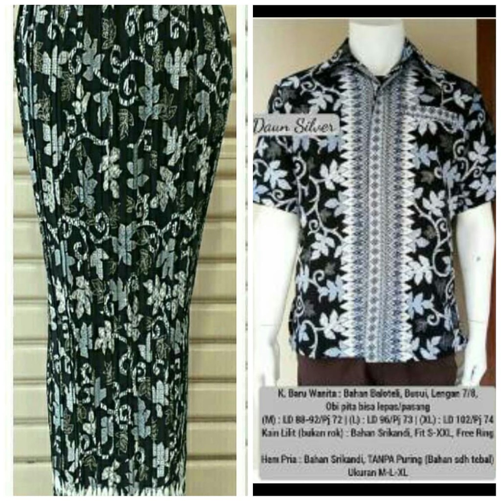 PROMO SET KEMEJA &amp; ROK BATIK COUPLE / SET BATIK COUPLE