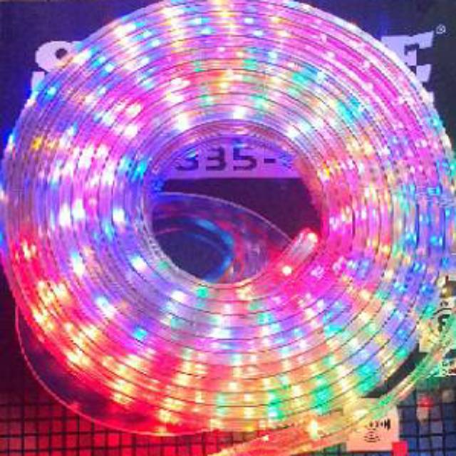 Paket Lampu Led Strip , Panjang 10 Meter RGB Warna warni