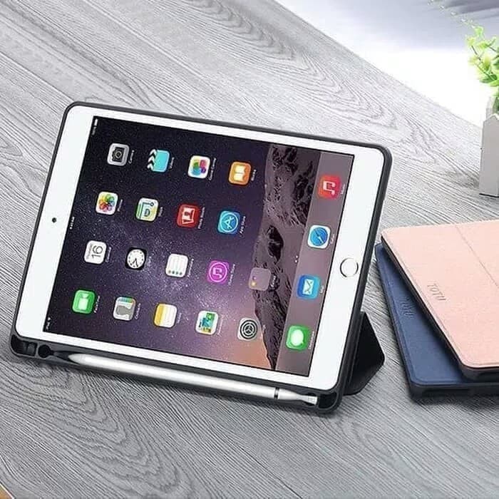 Totu design apple pencil holder Leather Ipad Mini 5 flip case cover