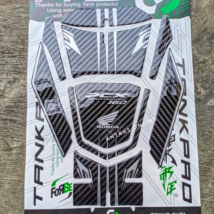 tank pad tankpad new pcx 160 stiker sticker timbul motor - biru robot