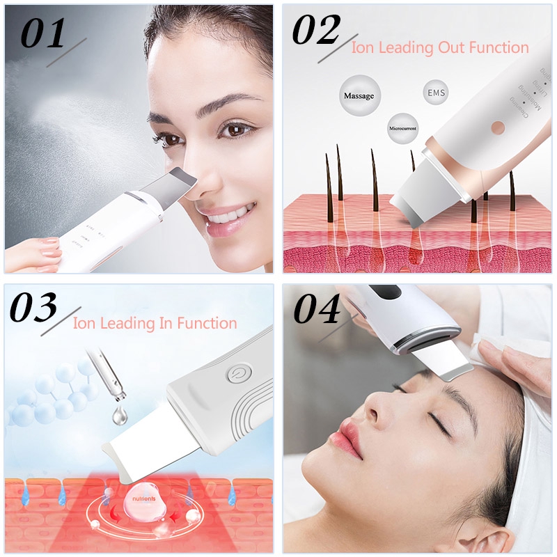 Ultrasonic Skin Scrubber Cavitation Peeling Komedo Dead Skin Wrinkle Peeling