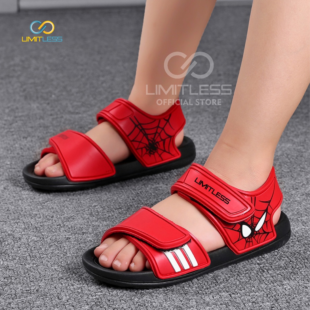 Sandal Anak Laki Laki Karakter 2-6 Tahun Sendal Anak Cowok Ringan Empuk Sepatu Sendal Anak Spiderman