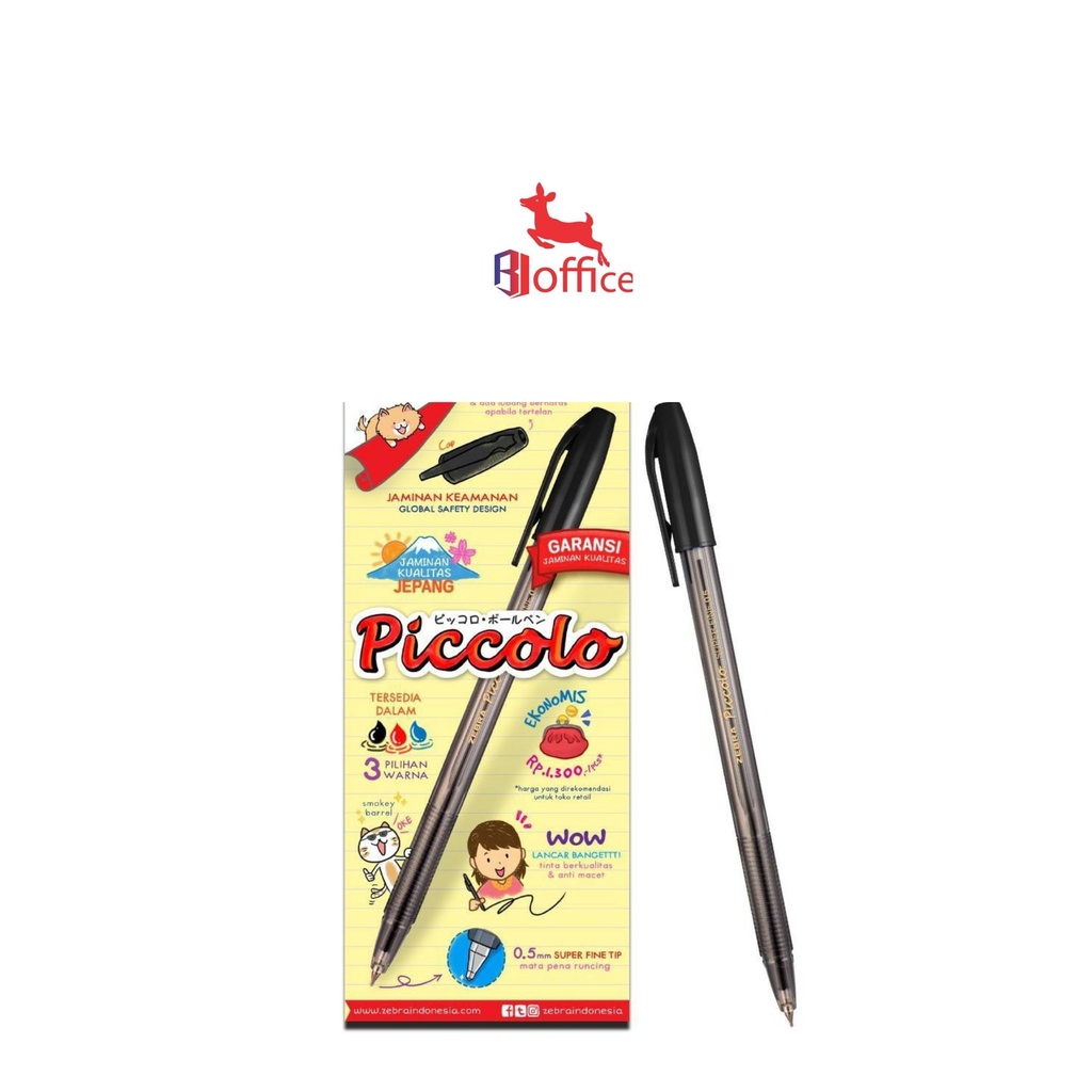 

Piccolo Zebra Pulpen 0.7mm - Harga Per Pack Isi 12pcs