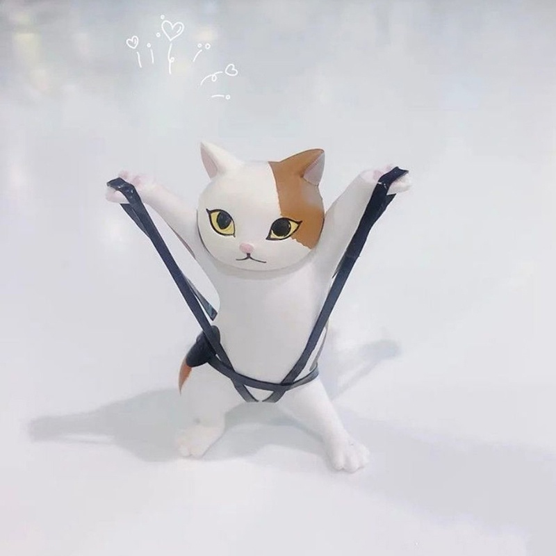 {LUCKID}Random pen holder student stationery cat pen holder ornament pen stand cute desk