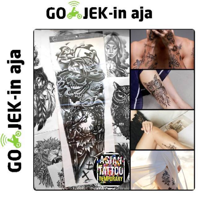 GOJEK/GRAB INSTAN SAMEDAY/Asian Tatto/TATTO TEMPORARY/TATO TEMPORER/STIKER TATO/TATO KULIT  ANTI AIR