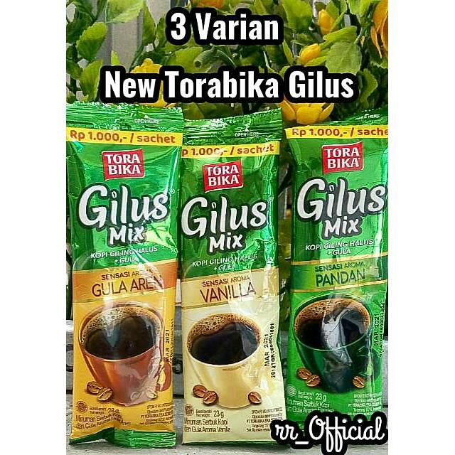 

Kopi Hitam Torabika Gilus Mix Rasa Vanilla Pandan Gula Aren 23g Torabika Bungkus Hijau