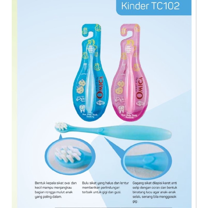 Sikat Gigi Anak Bayi Omica 6-24 Bulan TC 102