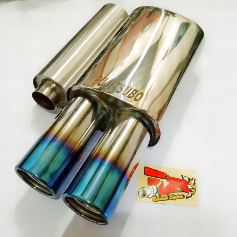 Knalpot Mobil FUJITSUBO CABANG STENLISS BIRU DAN RESSONATOR STEINLISS Brio, Jazz, Yaris, Agya,Ayla