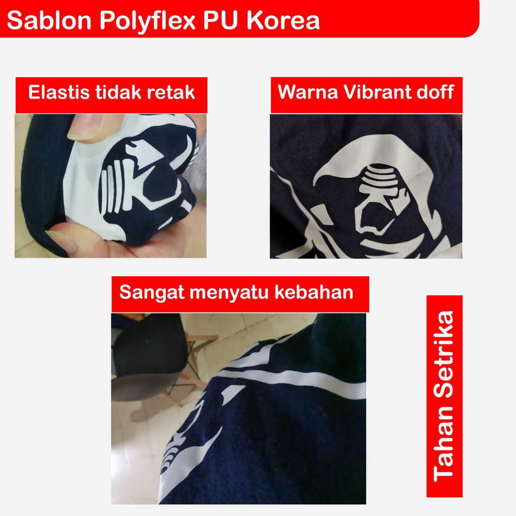 Sablon Kaos Satuan/ Kaos Foto/ Kaos Couple/ Kaos Kata/ Custom Kaos Cotton Combed(PU)