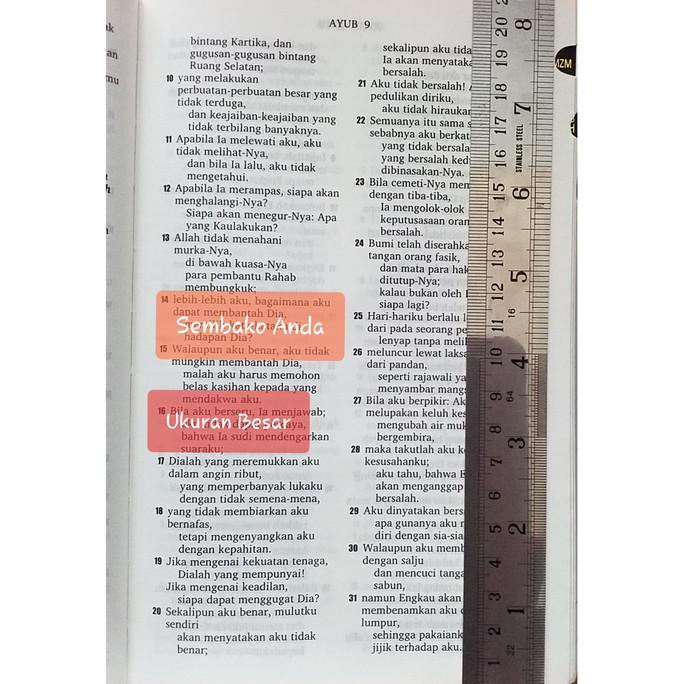 ALKITAB MANULA LANSIA BESAR + COVER KULIT IMITASI. LAI. TB 064 TI SL ON SALE