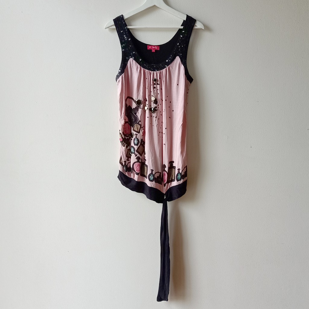 original Derhy baby pink blouse / baju wanita / pakaian casual / preloved atasan