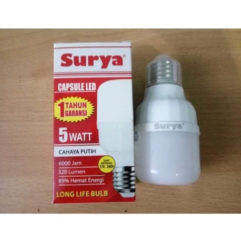 Surya Capsule LED 5w 5watt 5 Watt Putih / Cool Daylight