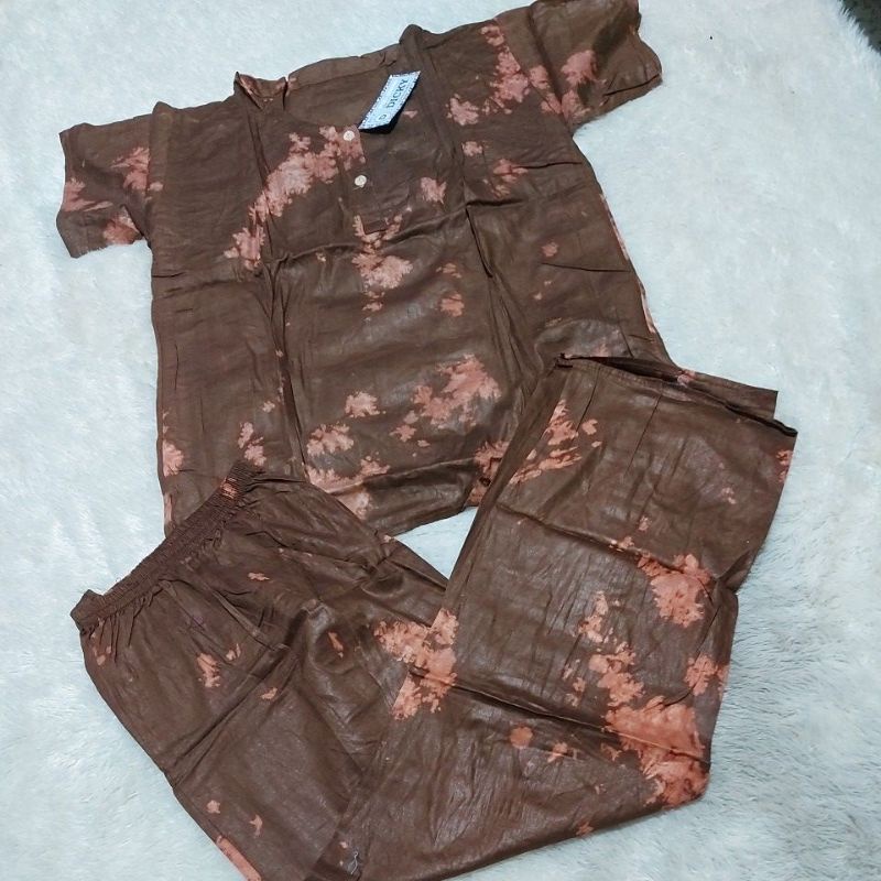 ONE SET PIYAMA CP TIEDYE WANITA / SET PAJAMAS TIE DYE CELANA PANJANG (etalase1)-Motif 25