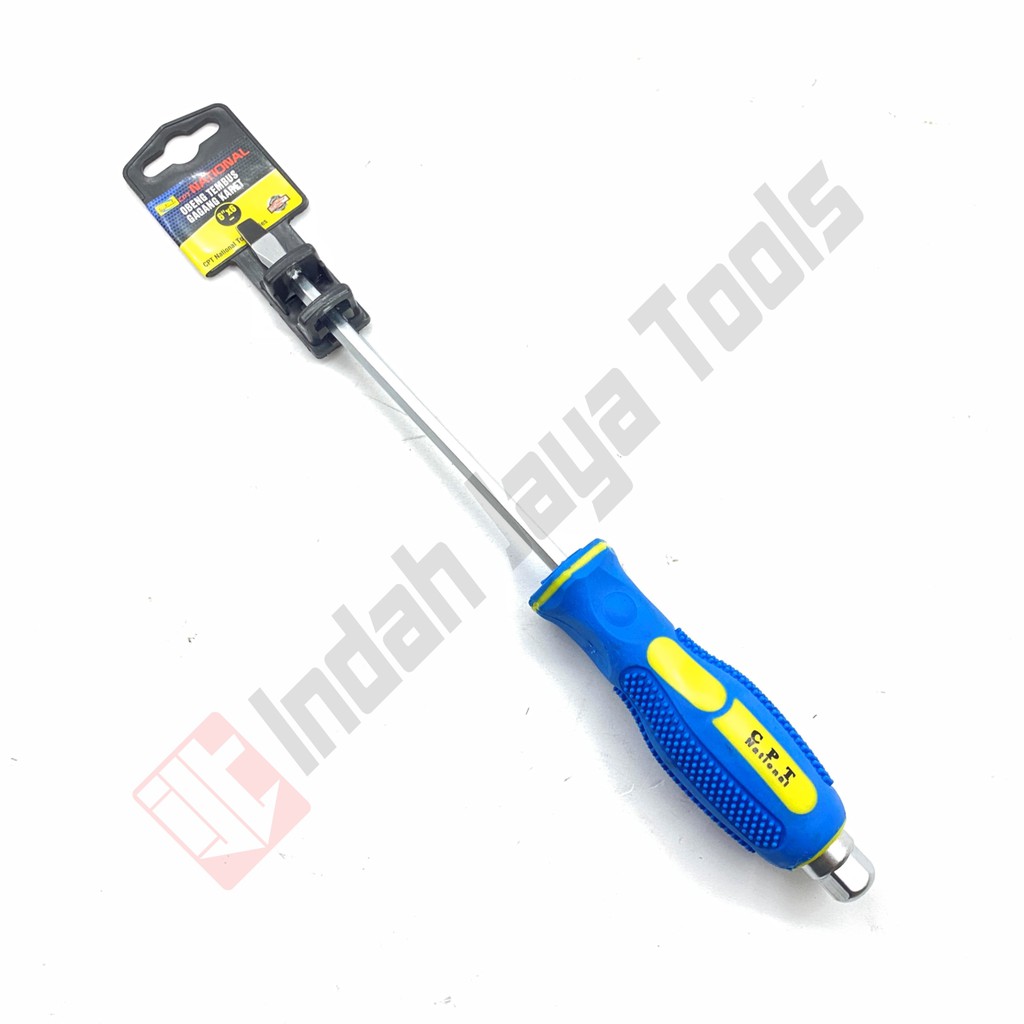 CPT NATIONAL Obeng Tembus Gagang Karet Plus Min Screwdriver Ketok Gedor