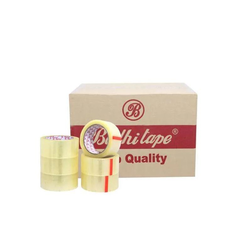 SOLASI TAPE bodhi tape 45mmx72yard LAKBAN packing BENING DAN COKLAT ISOLASI