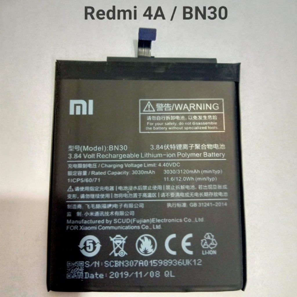 Baterai Battery Batre Original Xiaomi Redmi 4A / 4A Prime BN30 BN 30