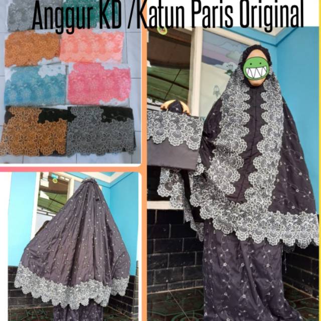 Mukena bordir tasik jumbo motif krisdayanti