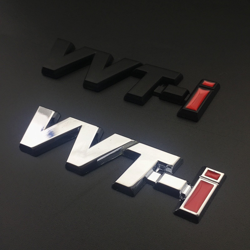 1x Metal Chrome DUAL VVTI VVT-I Logo Mobil Auto Rear Side Emblem Badge Sticker Decal Untuk Aksesoris Dekorasi TOYOTA