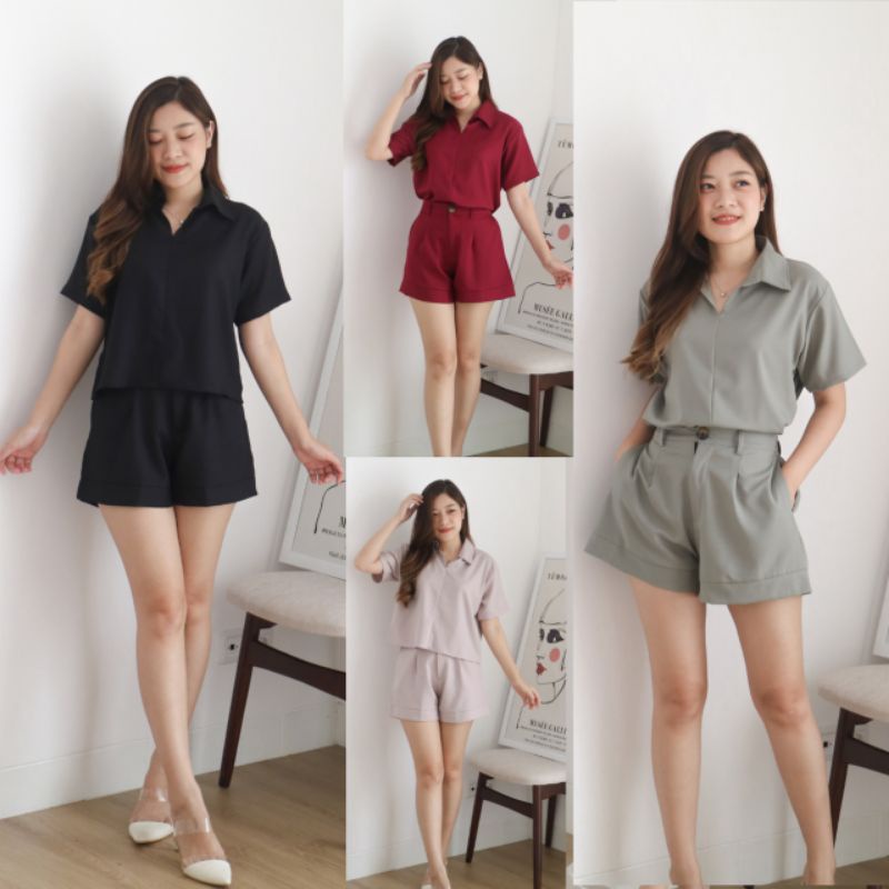 Marissa Blouse Wanita | Blouse Set  Setelan Wanita | One Set Wanita | Baju Wanita