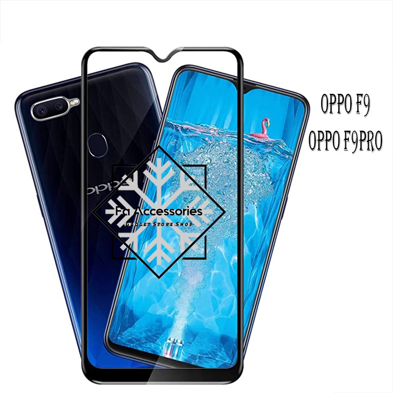 Tempered glass 5d full lem OPPO F9 F9PRO PRO HITAM