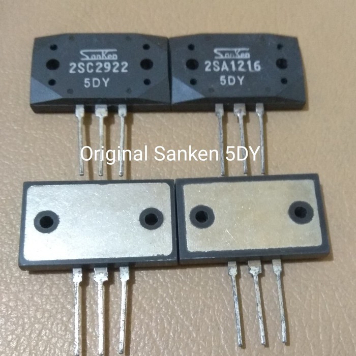 Transitor power amplifier  tr final Sanken 5DY satu set 2SC2922+2SA1216 Original