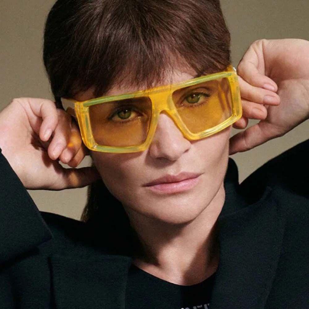 Mxbeauty Oversized Sunglasses Colorful Pria Bingkai Besar Anti UV Square Sun Eyewear Big Frame Kacamata Matahari