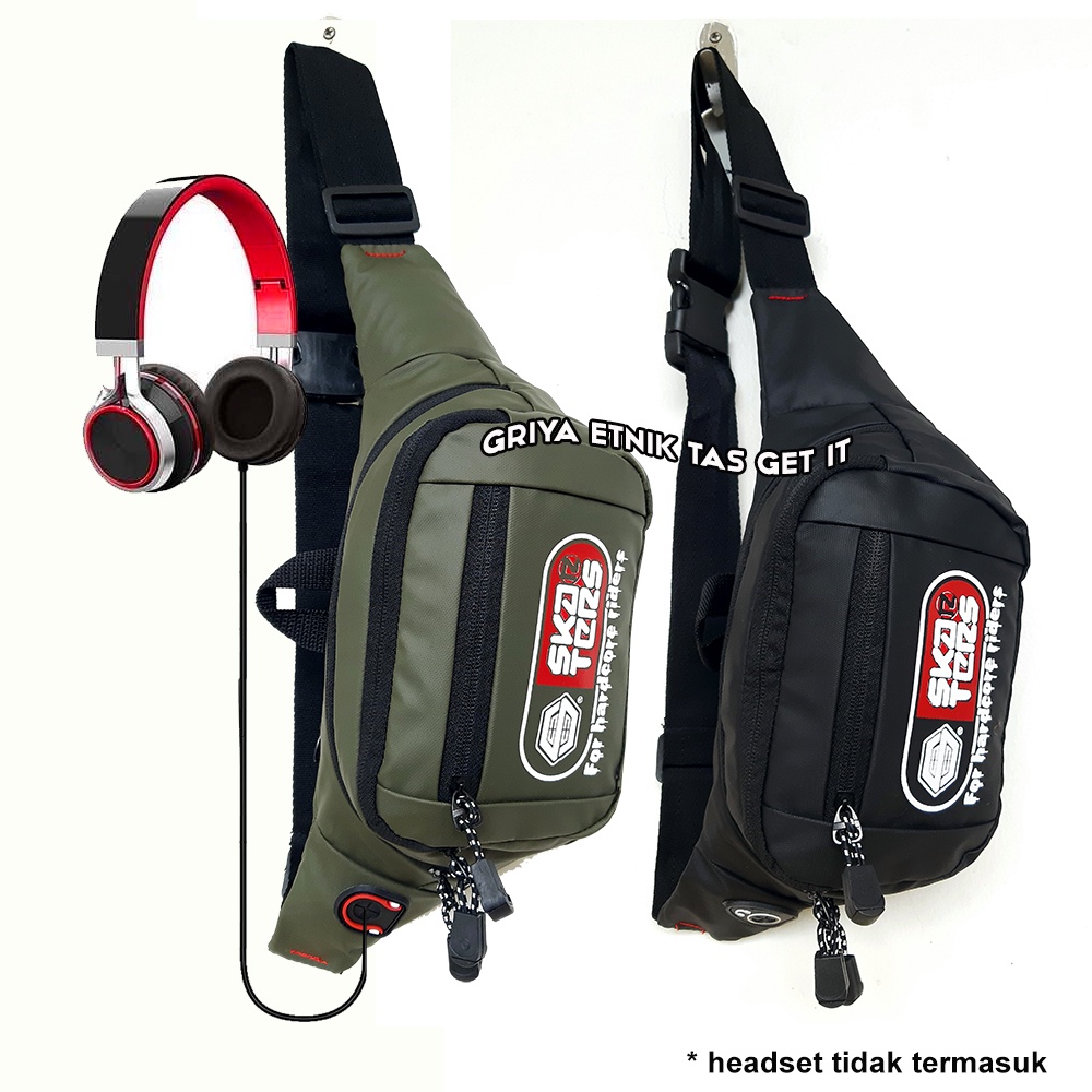 Tas Selempang Pria Army Waistbag SKATERS Tas Pinggang Cowok Tas Slempang Laki laki