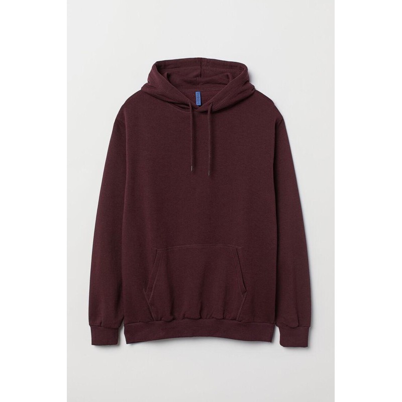 Hoodie hnm h&m basic Maroon