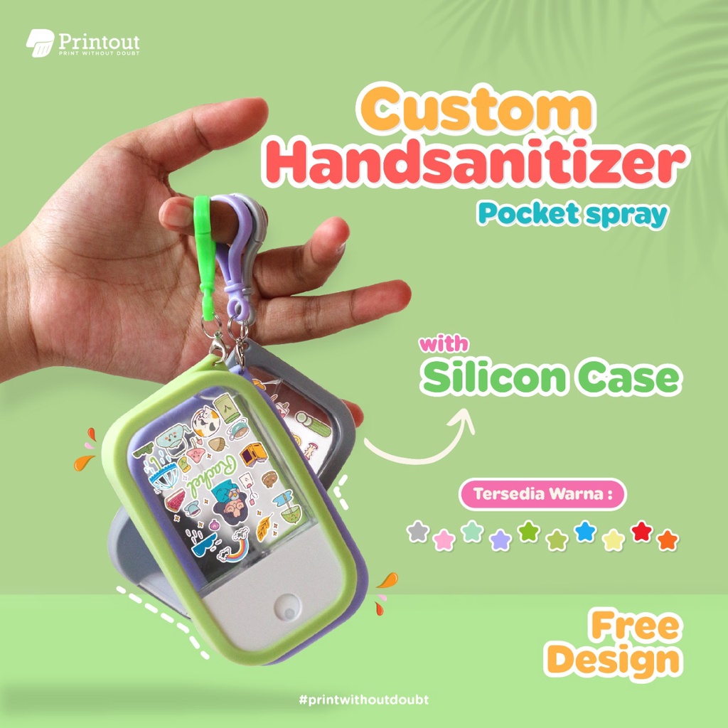 PRINTOUT Handsanitizer Custom/Handsanitizer Pocket Spray Custom Print 48ml Cair - Handsanitizer Cust