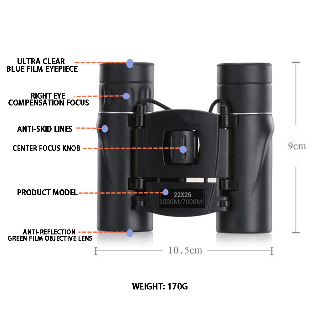 Teropong Binocular Outdoor Magnification 22x25 Long Range PMT