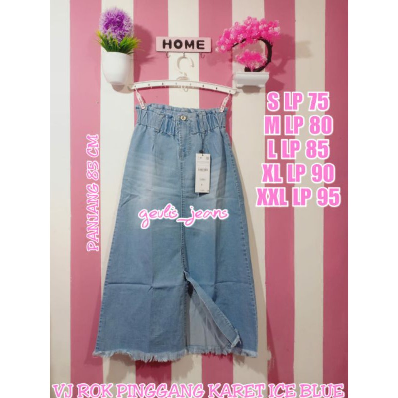 #7394 VJ ORIGINAL ROK JEANS PINGGANG STREET