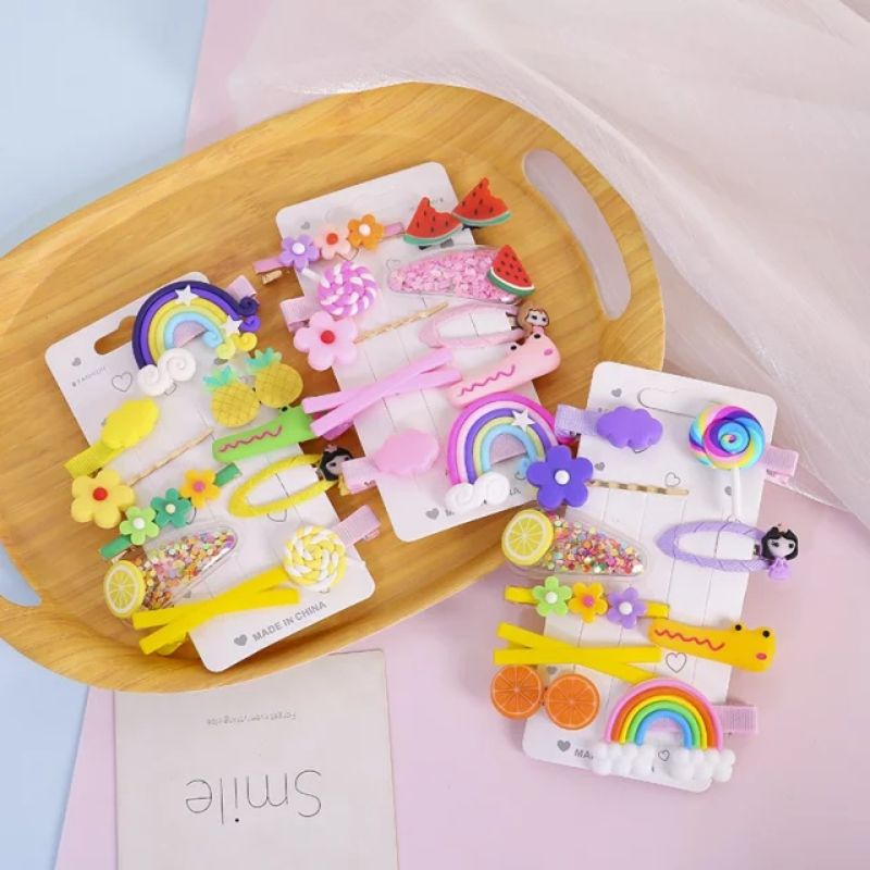 JEPIT RAMBUT ANAK PEREMPUAN KOREA FASHION LUCU / JEPITAN RAMBUT ANAK BALITA 1SET 10PCS IMPORT - Aksesories Rambut Jepit Rambut Fashion Lucu Anak /10PCS JEPIT RAMBUT ANAK / JEPITAN RAMBUT ANAK MOTIF KARAKTER KARTUN