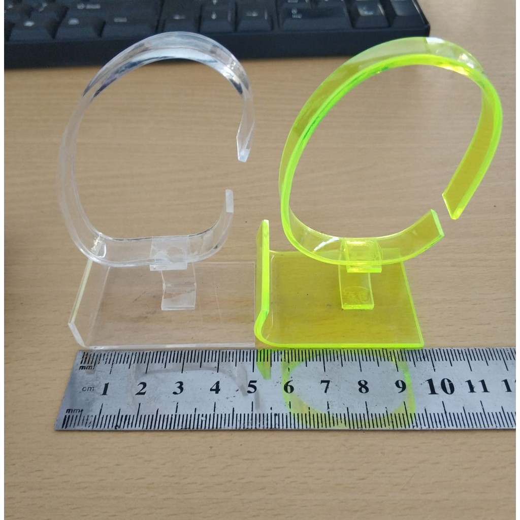 Display pajangan standing watch rak tempat dudukan mika Akrilik Acrylic cangkang jam tangan-5